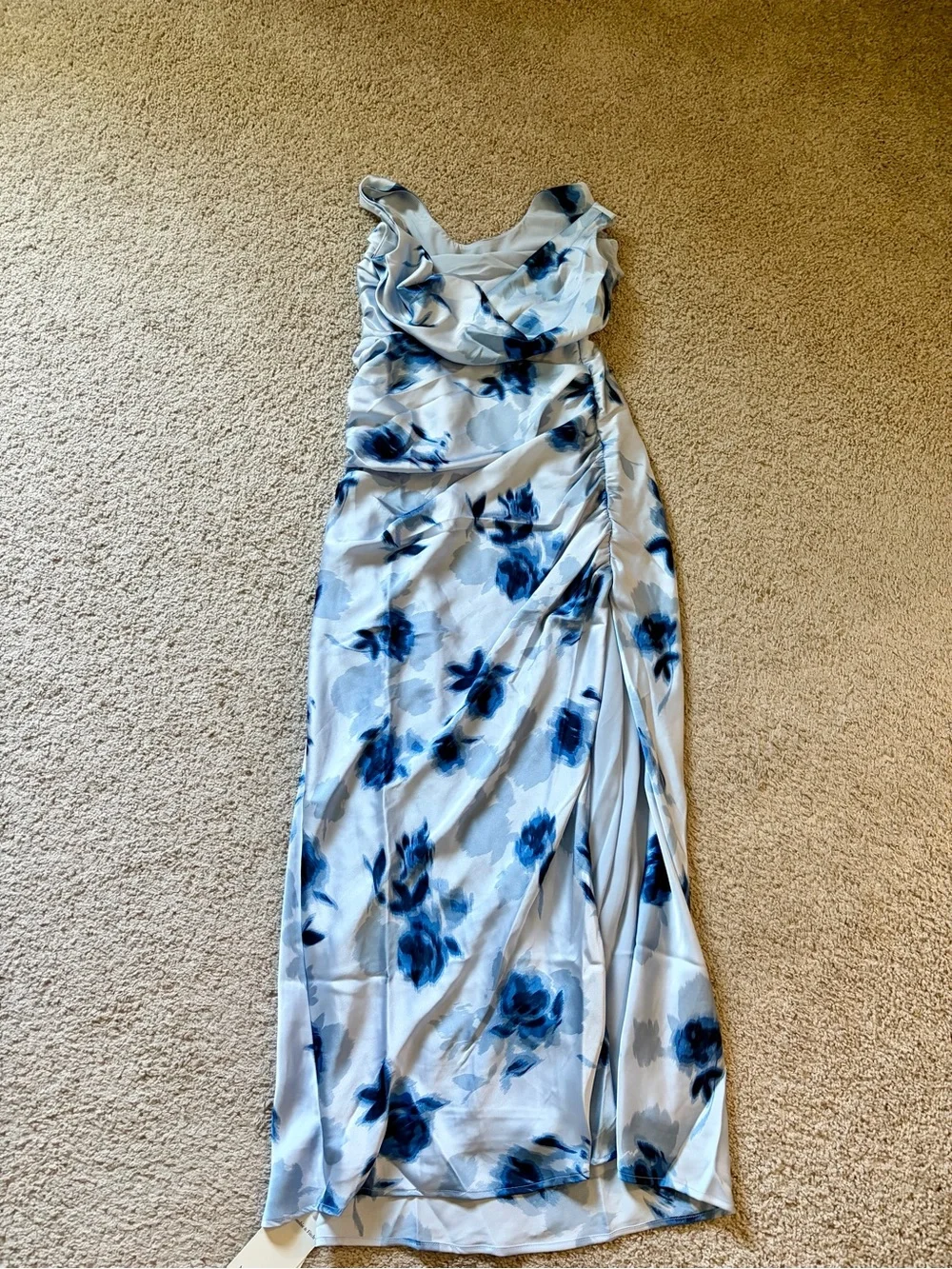 Abercrombie  Blue Floral Cowl Neck Dress